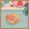 Beach Babes II by Janelle Penner 16-in. W x 16-in. H. Canvas Wall Art Print Framed in Natural